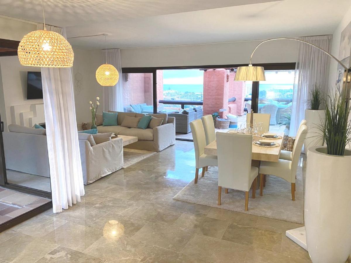 15 First Line Penthouse With Wonderful Seaview Near Duquesa Golf Manilva Andalucia Apartment Luaran gambar